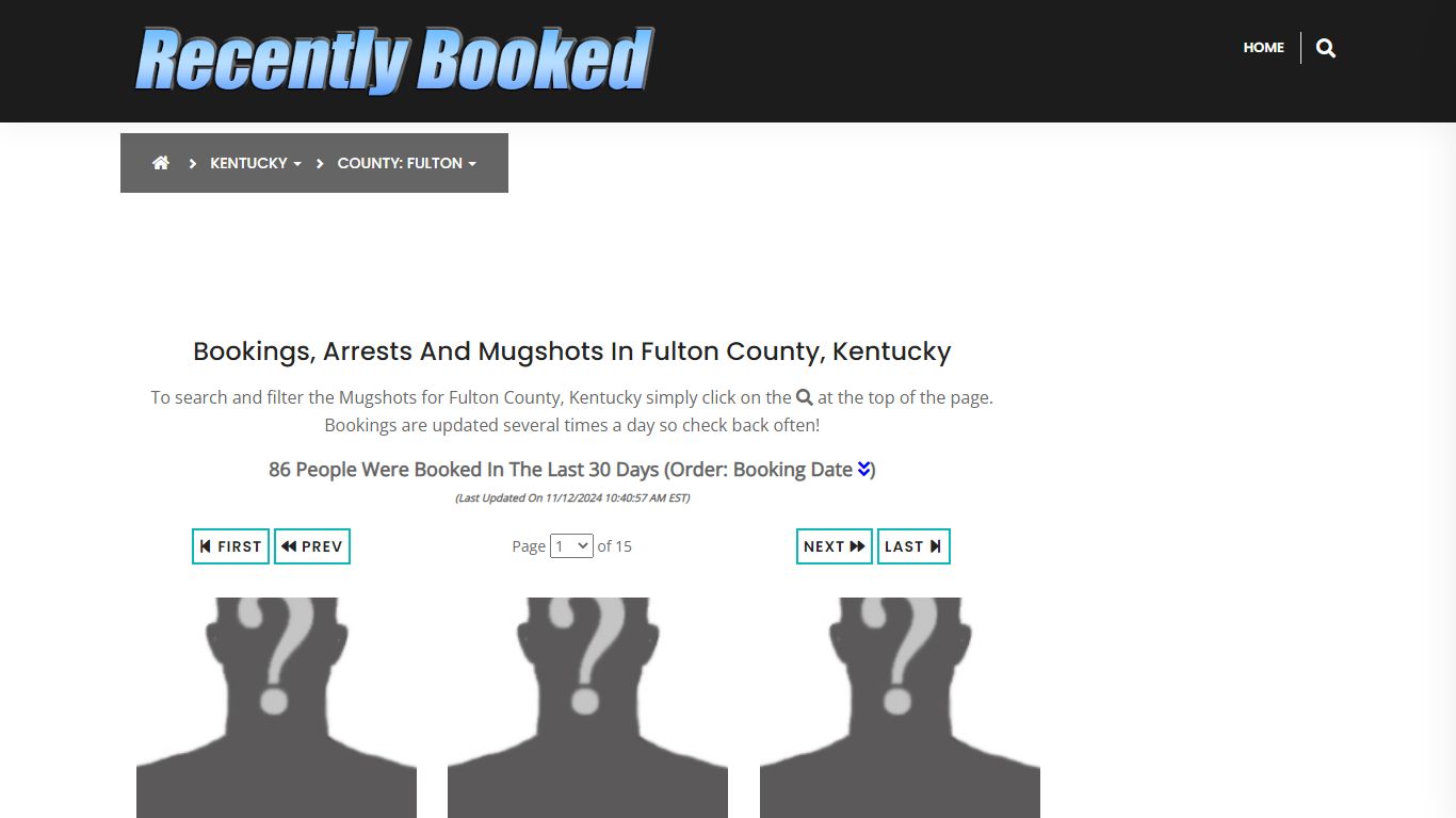 Bookings, Arrests and Mugshots in Fulton County, Kentucky - Recently Booked