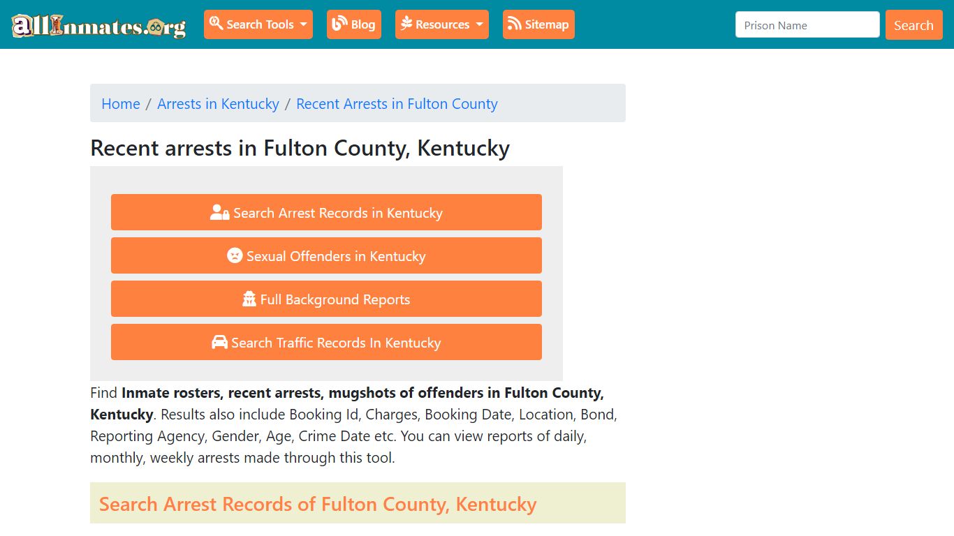 Recent arrests in Fulton County, Kentucky | Mugshots, Rosters, Inmates ...